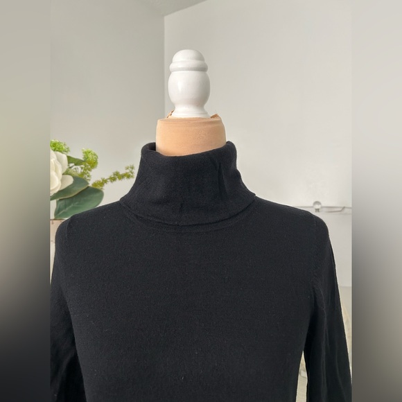 J. Crew Elegant Black Turtleneck Dress - Picture 4 of 10
